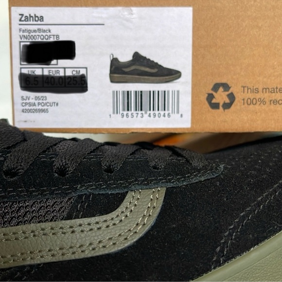 Vans Men’s Zahba
Fatigue/Black
VN0007QQFTB
SNEAKERS - Picture 16 of 16